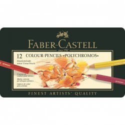 Набор цветных карандашей Faber-Castell Polychromos в металлической коробке, 12 цветов