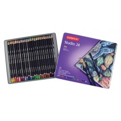 Цветные карандаши Derwent Studio, 24 шт., металл