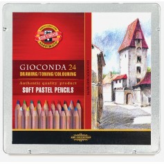 Набор пастельных карандашей Gioconda, 24 цвета, металл