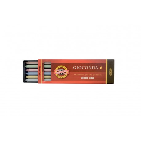 Набор стержней разноцветных металлик Koh-i-noor Gioconda для цанговых карандашей, 5.6 мм., 6 шт.