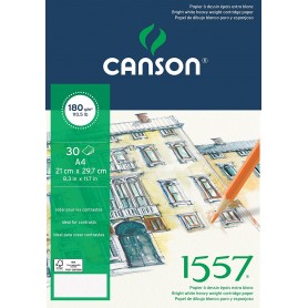Альбом для графики Canson 1557, 21х29.7 см., 180 г/м2, 30 л., склейка по короткой стороне