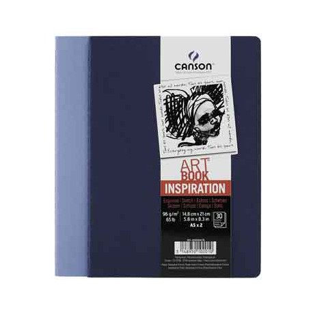 Блокнот Canson Inspiration Art Book, 14.8х21см., 30л, 2 шт. (индиго/лаванда)