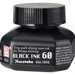 Тушь черная Zig Black Ink, 60 мл.