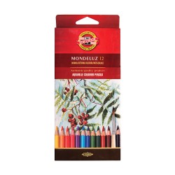 Акварельные цветные карандаши Mondeluz, 12 цветов, картон