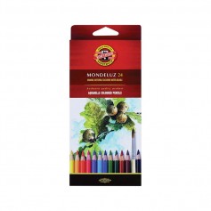 Акварельные цветные карандаши Mondeluz, 24 цветов, картон