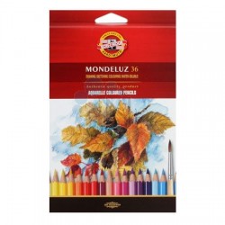 Акварельные цветные карандаши Mondeluz, 36 цветов, картон