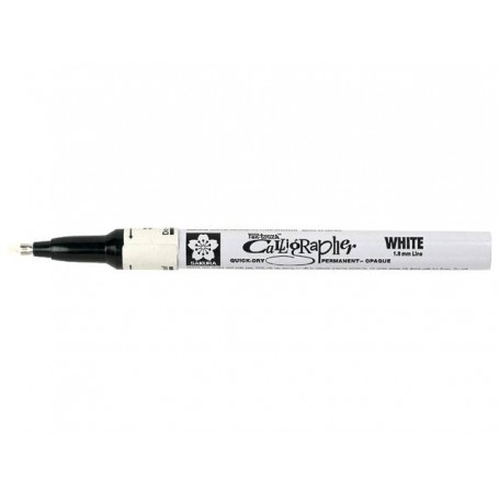 Маркеры для каллиграфии Sakura Pen-Touch Calligrapher, плоский стержень, 1.8 мм., белый