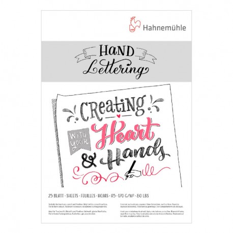 Альбом-склейка для леттеринга Hahnemuhle Hand Lettering,  А5., 25 л., 170 г/м2.